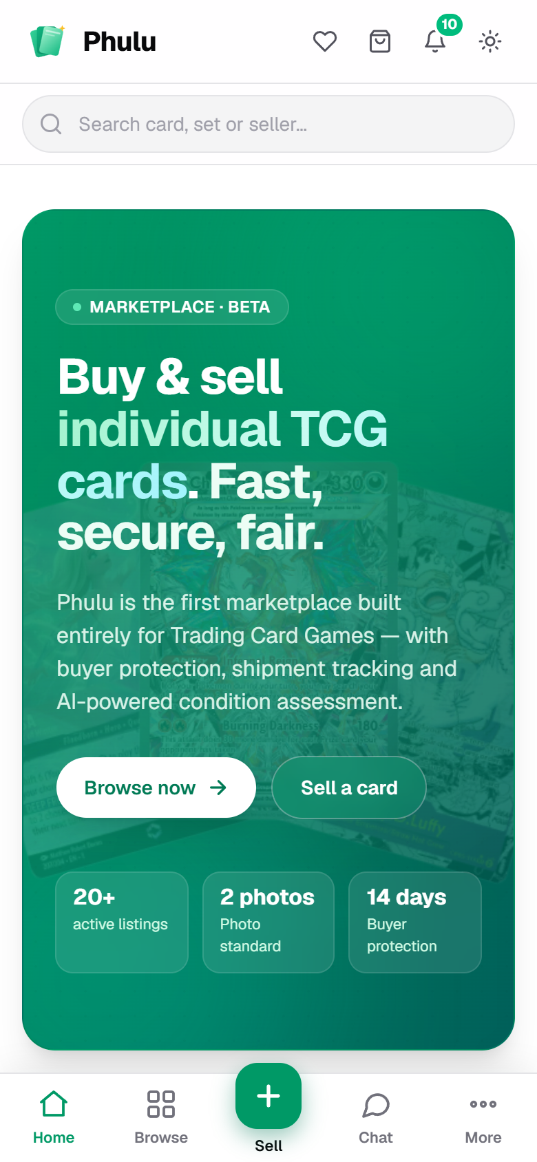 Built for trading cards